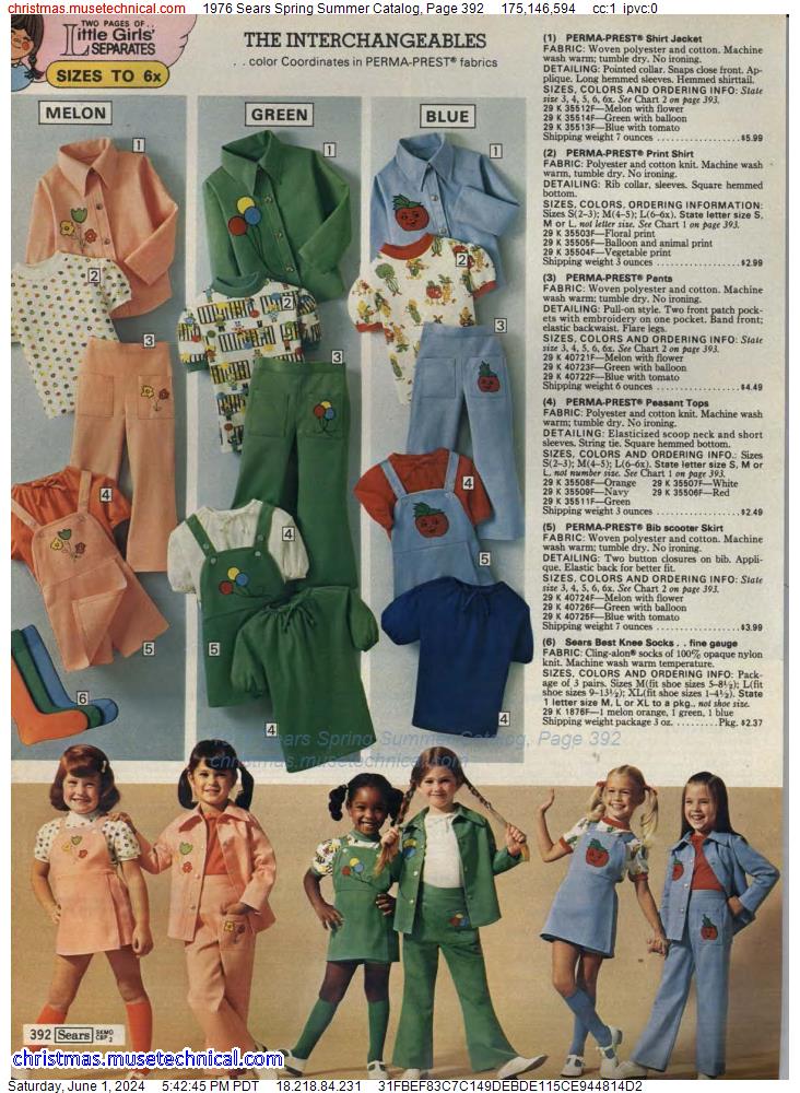 1976 Sears Spring Summer Catalog, Page 392