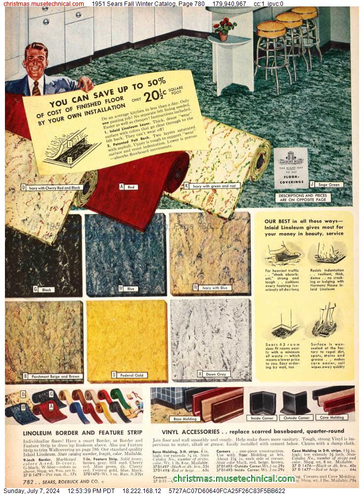 1951 Sears Fall Winter Catalog, Page 780