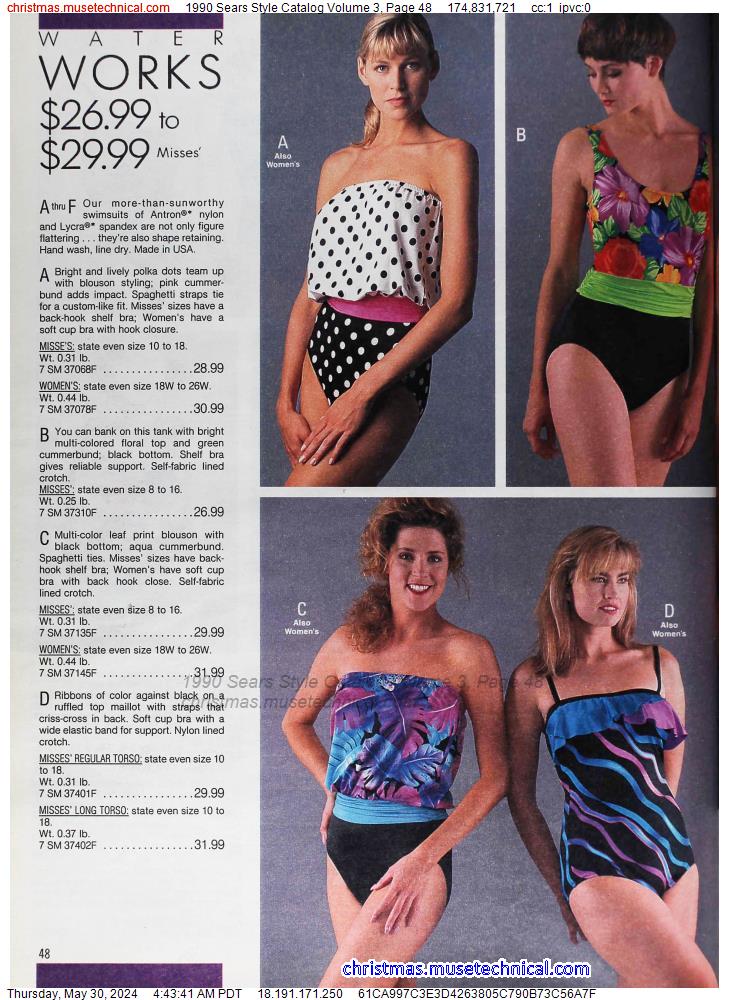 1990 Sears Style Catalog Volume 3, Page 48