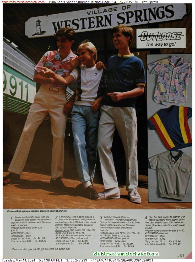 1986 Sears Spring Summer Catalog, Page 324