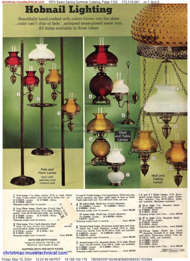 1974 Sears Spring Summer Catalog, Page 1153