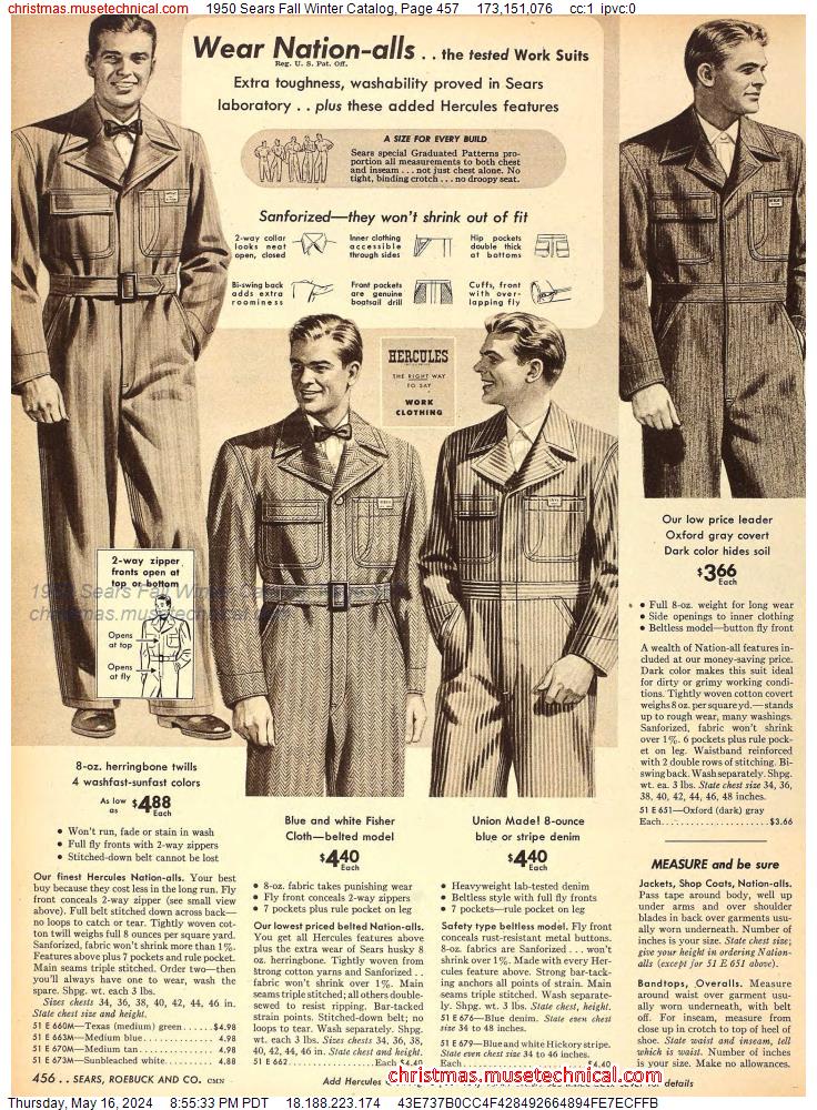 1950 Sears Fall Winter Catalog, Page 457