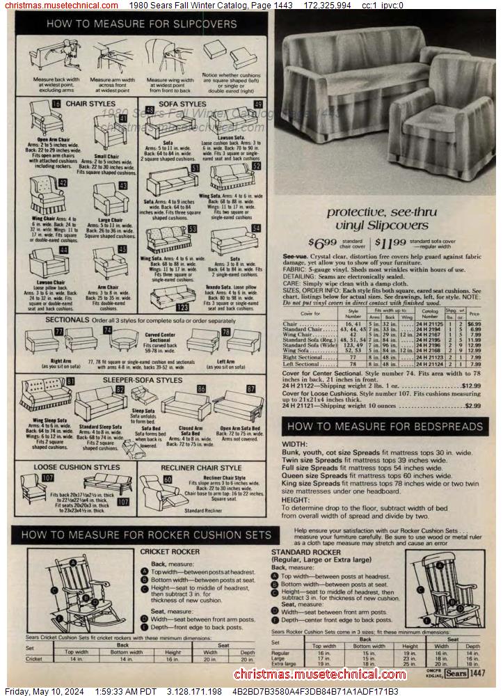 1980 Sears Fall Winter Catalog, Page 1443