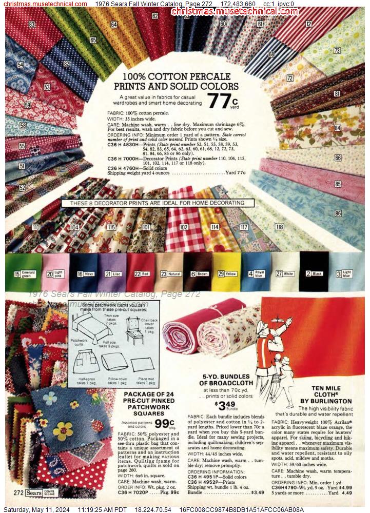 1976 Sears Fall Winter Catalog, Page 272