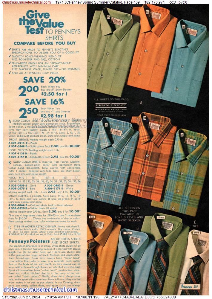 1971 JCPenney Spring Summer Catalog, Page 409