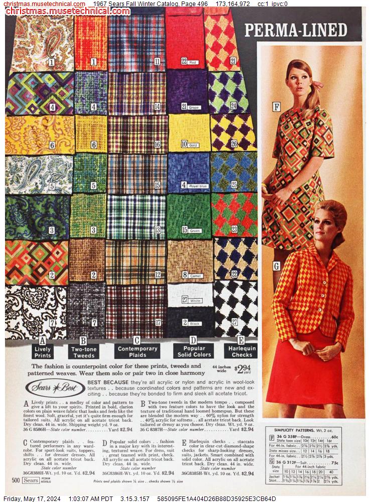 1967 Sears Fall Winter Catalog, Page 496
