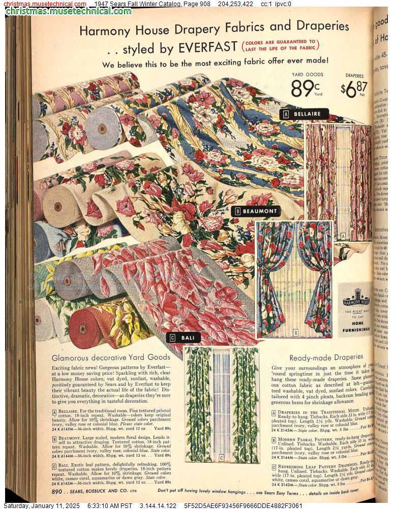 1947 Sears Fall Winter Catalog, Page 908