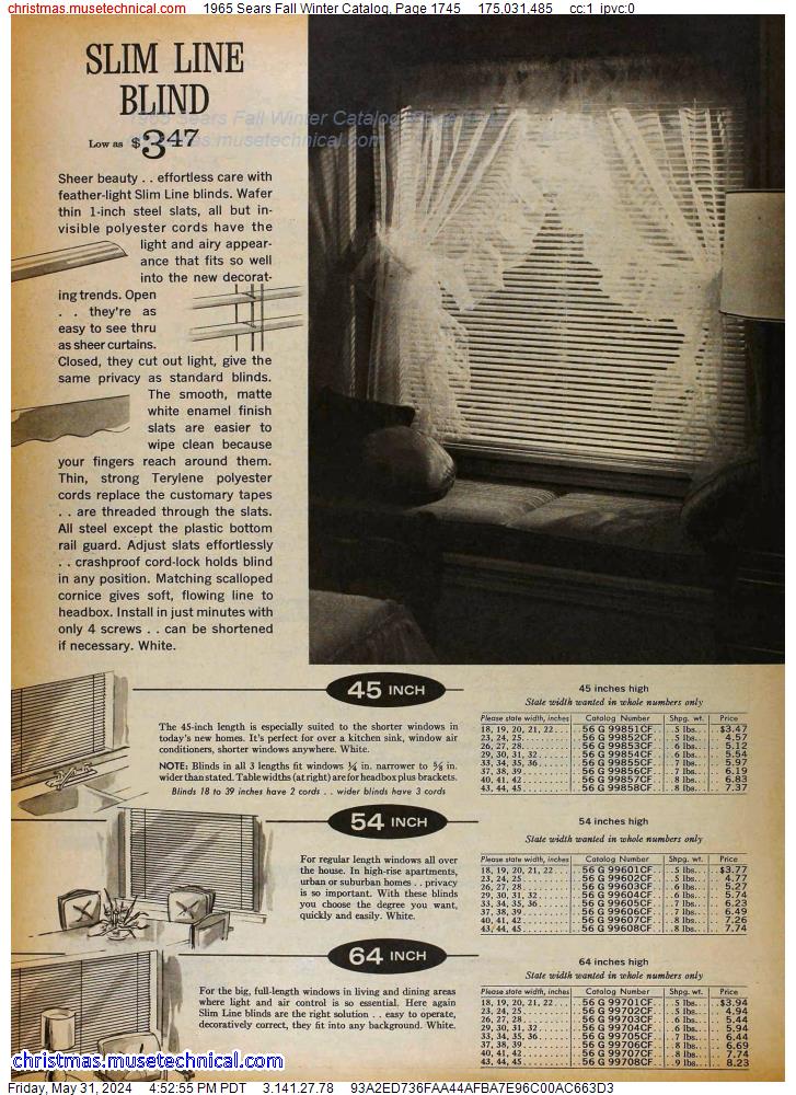 1965 Sears Fall Winter Catalog, Page 1745