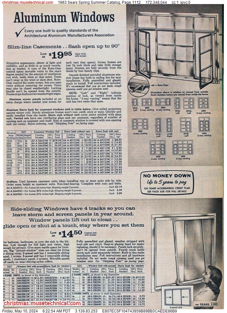 1963 Sears Spring Summer Catalog, Page 1112
