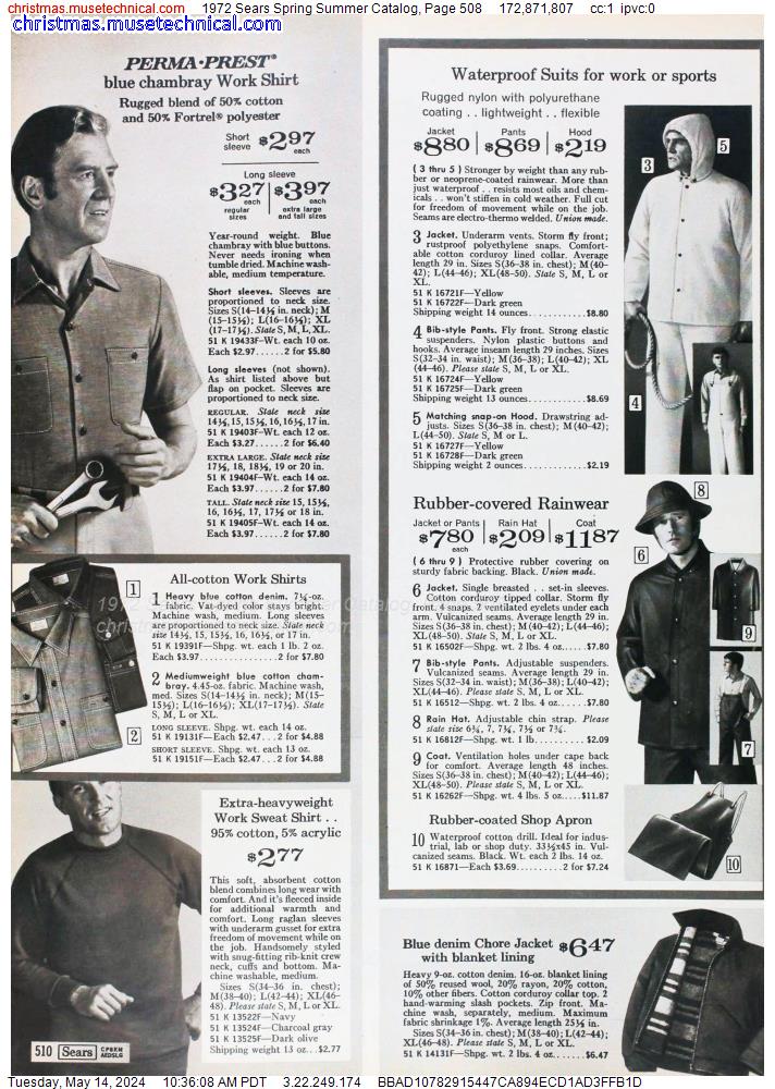 1972 Sears Spring Summer Catalog, Page 508