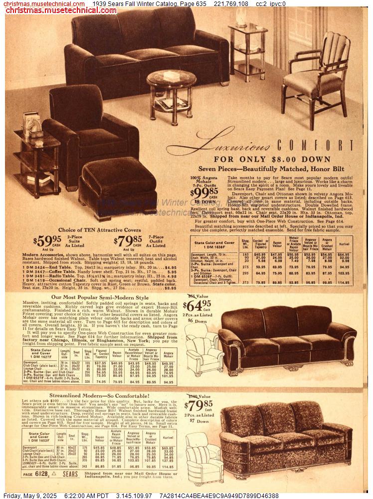 1939 Sears Fall Winter Catalog, Page 635