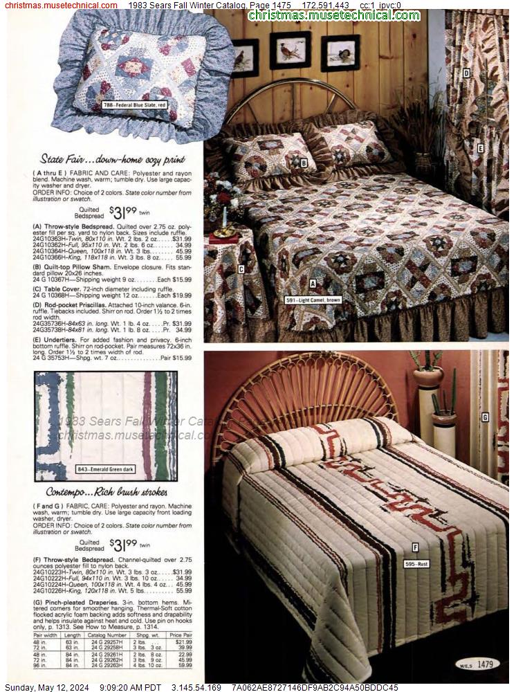 1983 Sears Fall Winter Catalog, Page 1475
