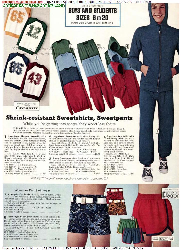1975 Sears Spring Summer Catalog, Page 339