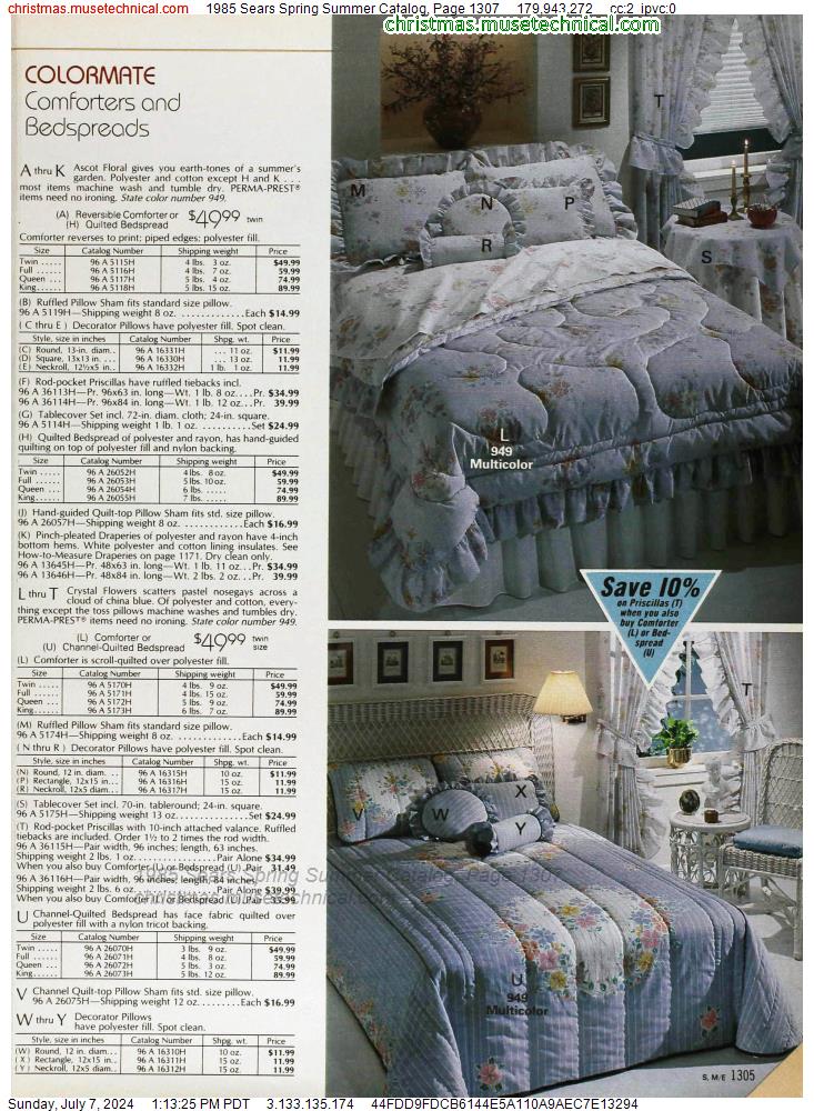 1985 Sears Spring Summer Catalog, Page 1307