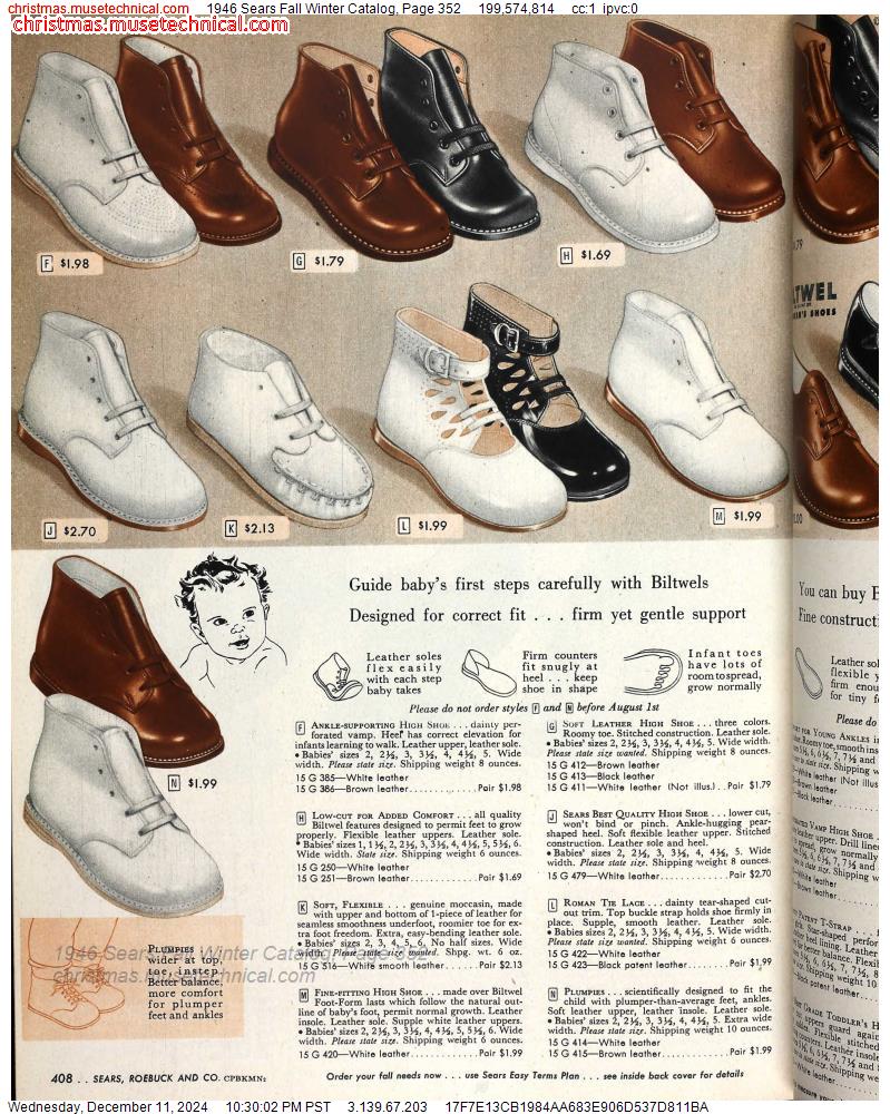 1946 Sears Fall Winter Catalog, Page 352