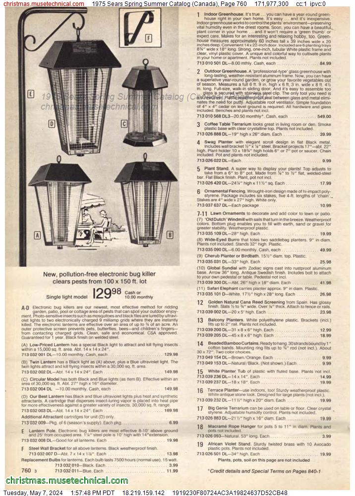 1975 Sears Spring Summer Catalog (Canada), Page 760