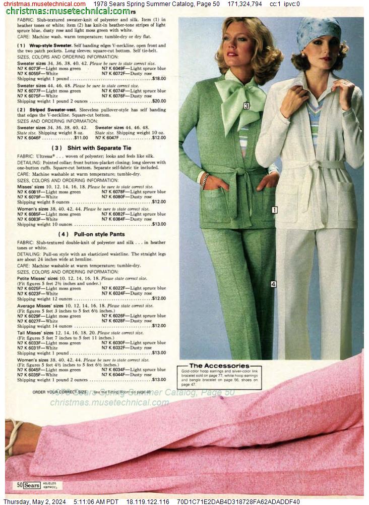 1978 Sears Spring Summer Catalog, Page 50