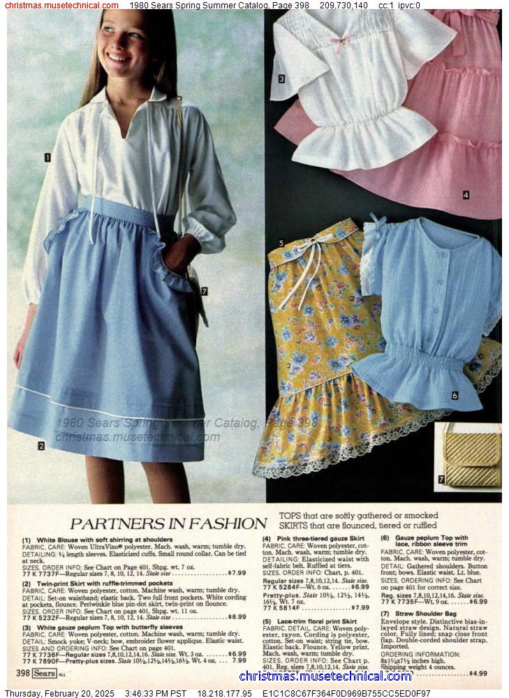 1980 Sears Spring Summer Catalog, Page 398