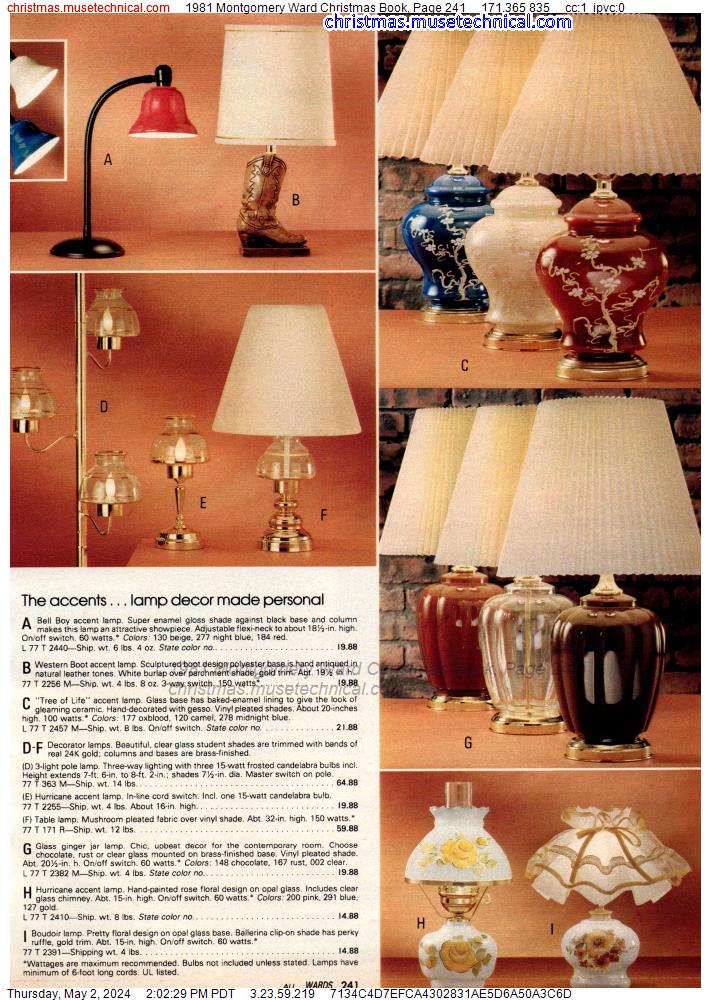 1981 Montgomery Ward Christmas Book, Page 241