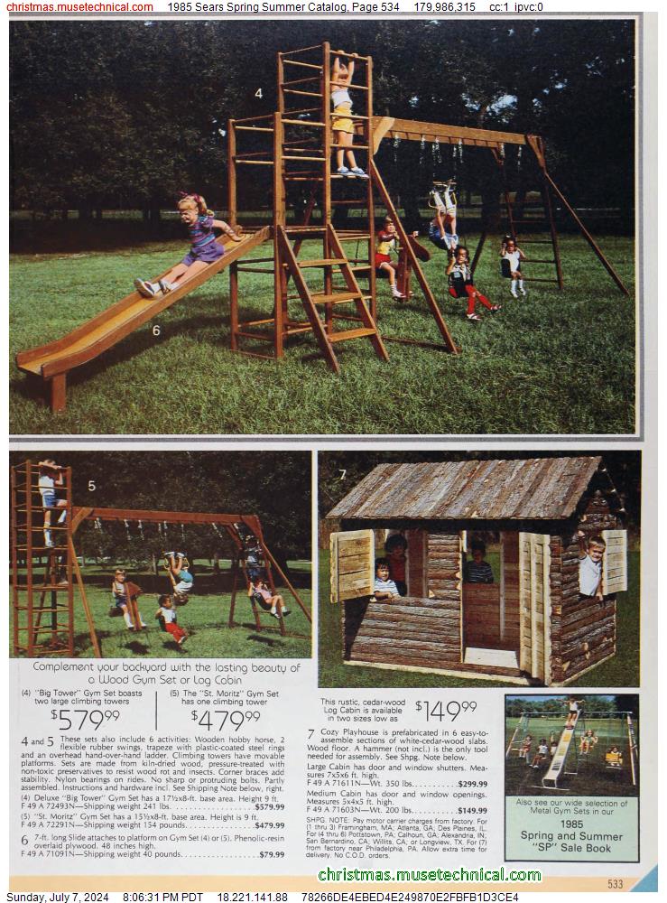 1985 Sears Spring Summer Catalog, Page 534