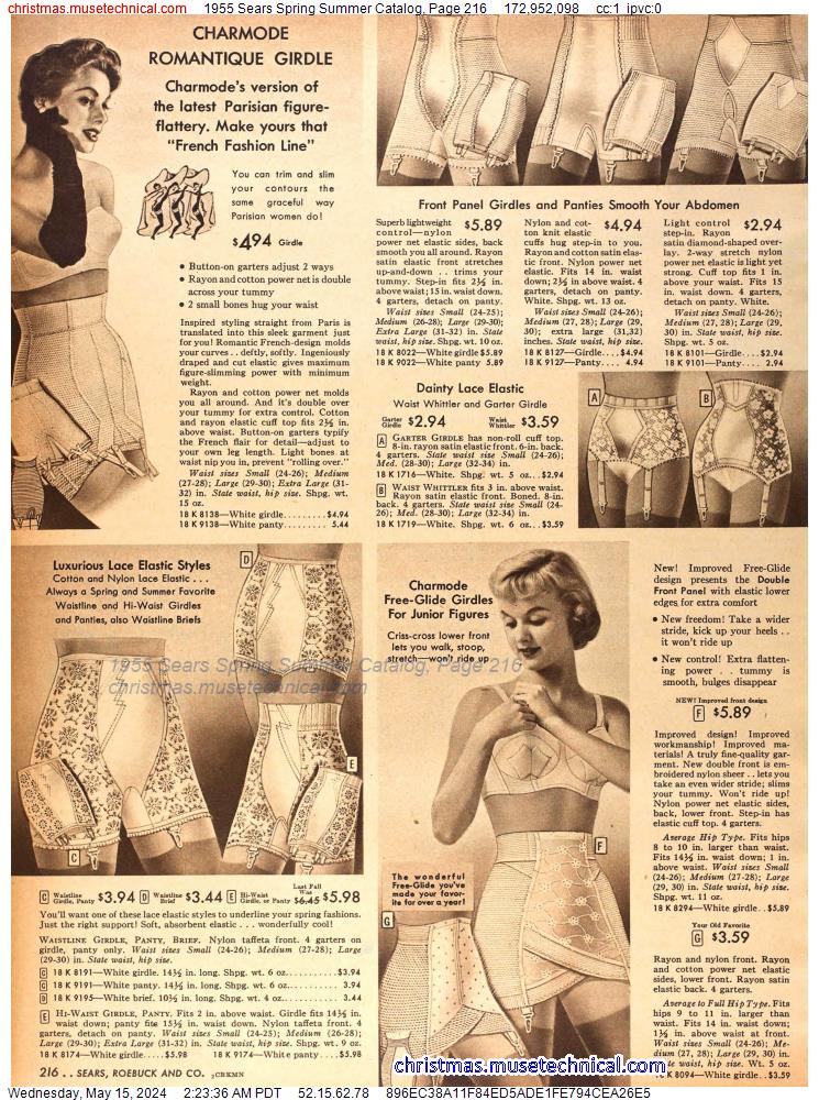 1955 Sears Spring Summer Catalog, Page 216
