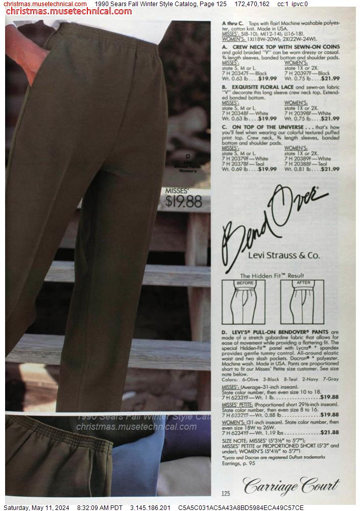 1990 Sears Fall Winter Style Catalog, Page 125