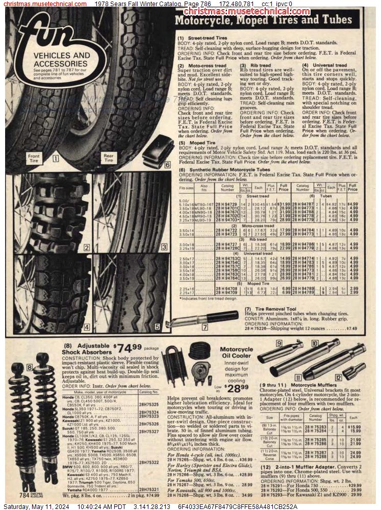 1978 Sears Fall Winter Catalog, Page 786