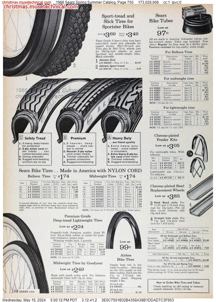 1966 Sears Spring Summer Catalog, Page 750