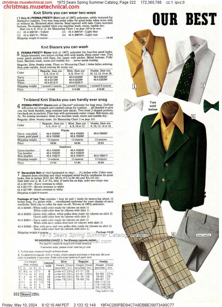 1975 Sears Spring Summer Catalog, Page 322