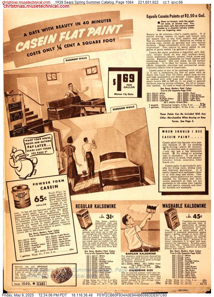 1939 Sears Spring Summer Catalog, Page 1084