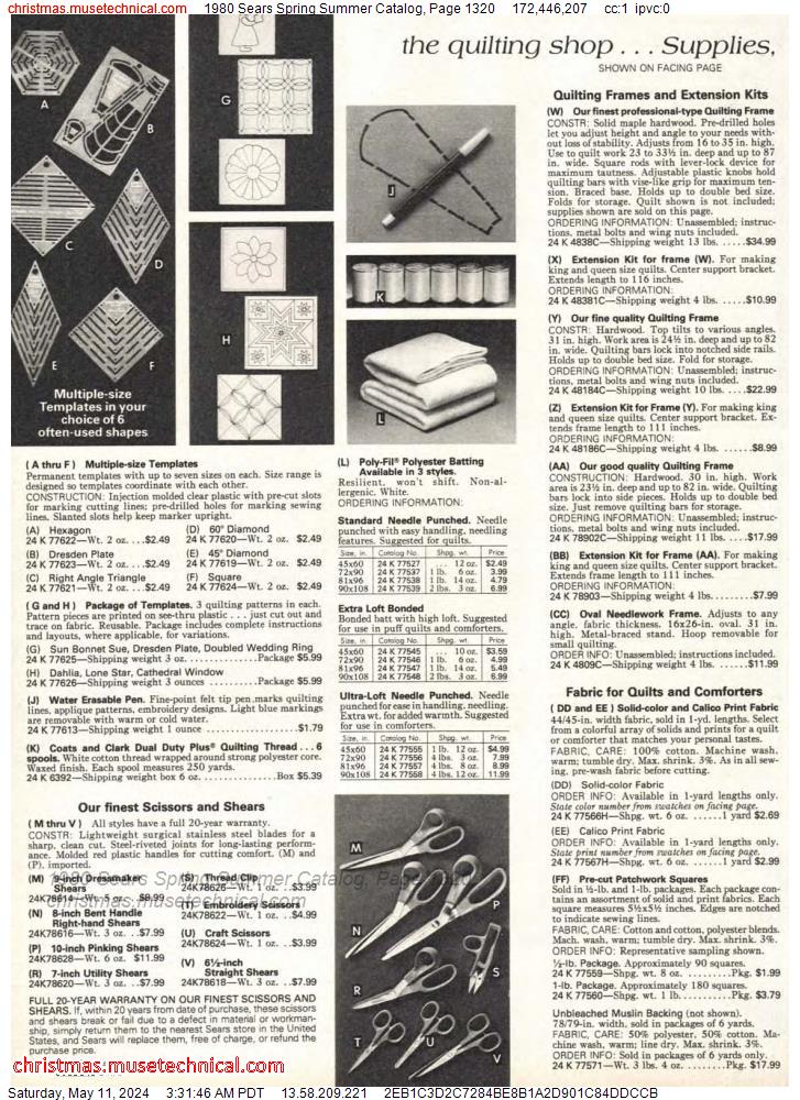 1980 Sears Spring Summer Catalog, Page 1320