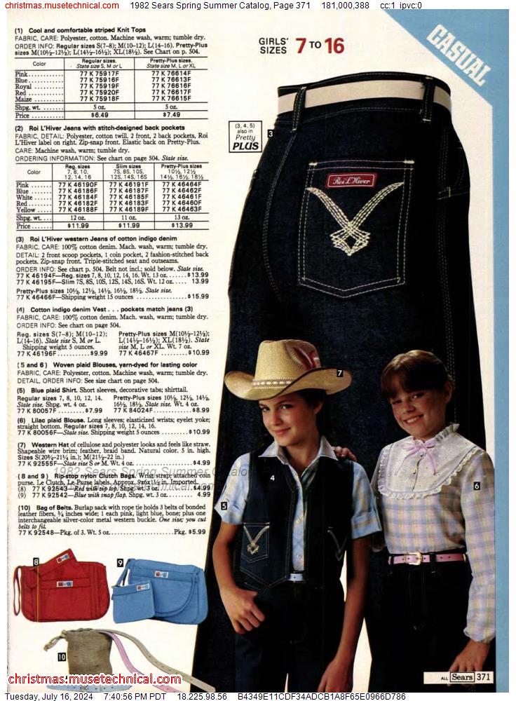 1982 Sears Spring Summer Catalog, Page 371
