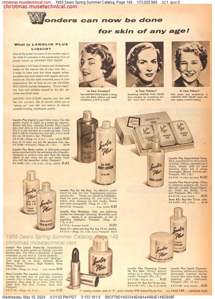 1955 Sears Spring Summer Catalog, Page 149