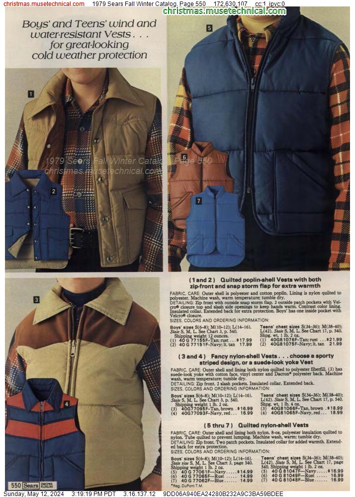 1979 Sears Fall Winter Catalog, Page 550