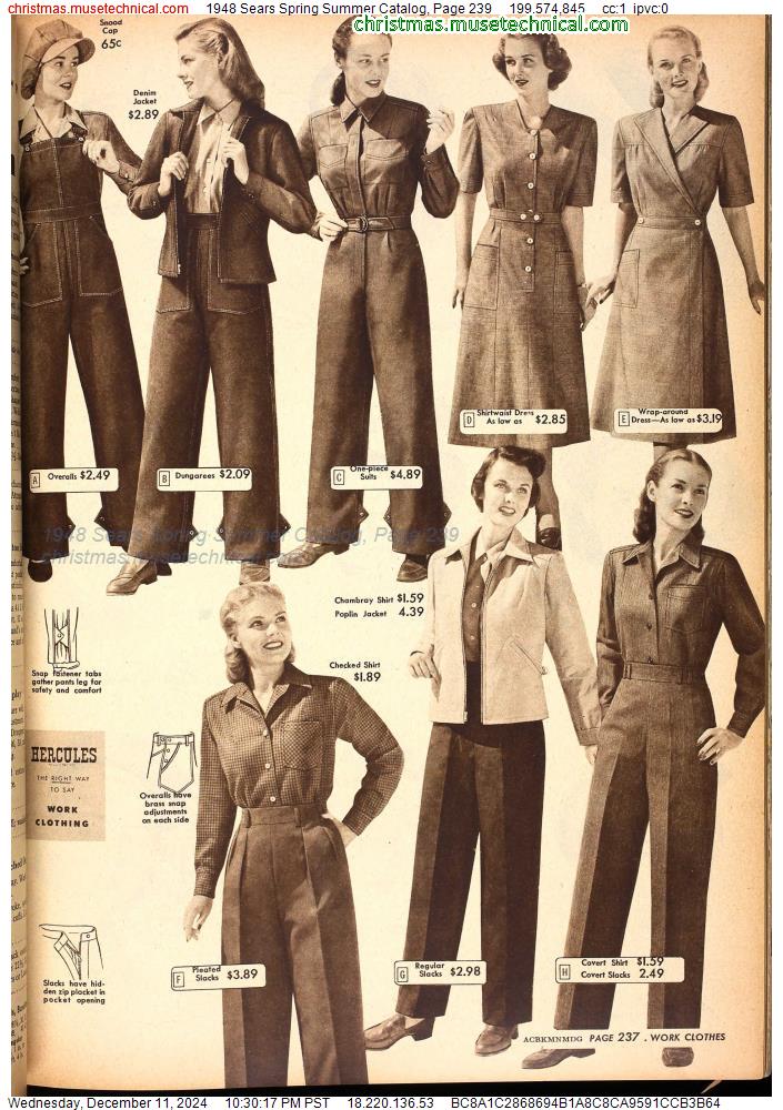 1948 Sears Spring Summer Catalog, Page 239