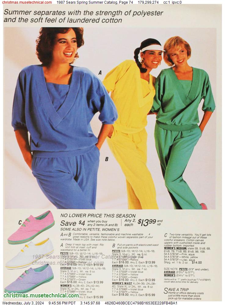 1987 Sears Spring Summer Catalog, Page 74
