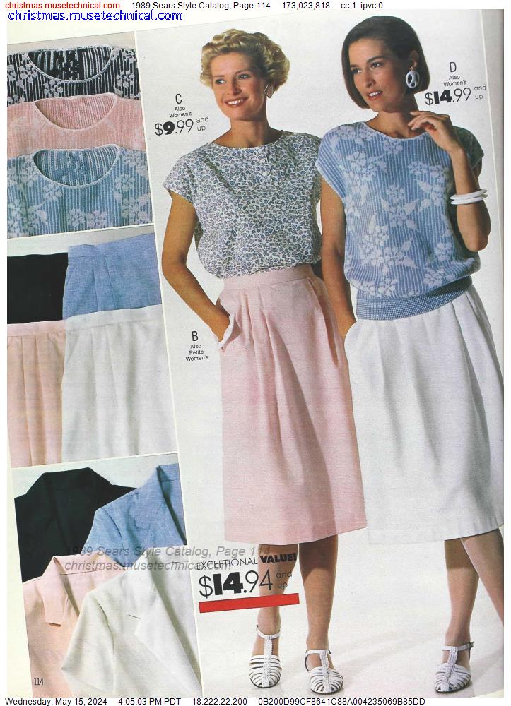 1989 Sears Style Catalog, Page 114