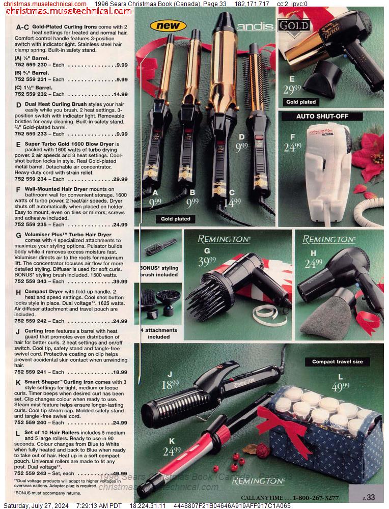 1996 Sears Christmas Book (Canada), Page 33