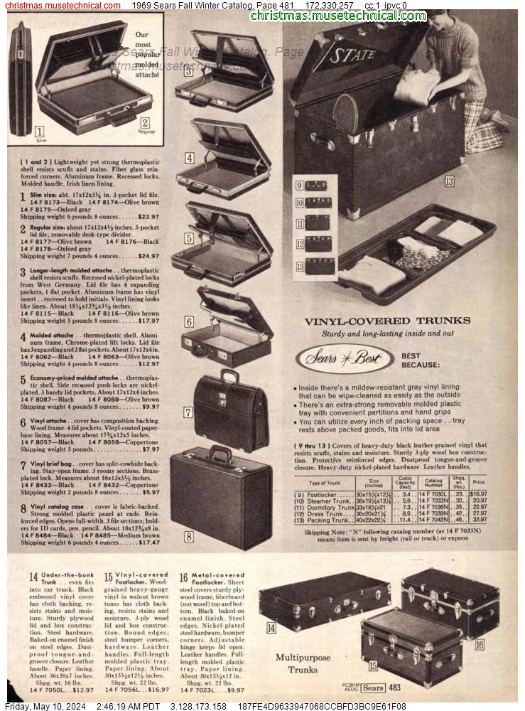 1969 Sears Fall Winter Catalog, Page 481