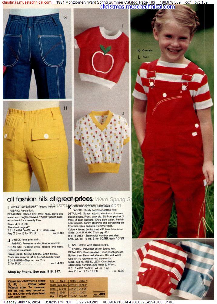1981 Montgomery Ward Spring Summer Catalog, Page 403