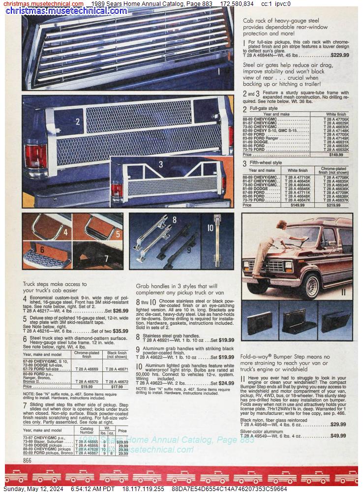 1989 Sears Home Annual Catalog, Page 883