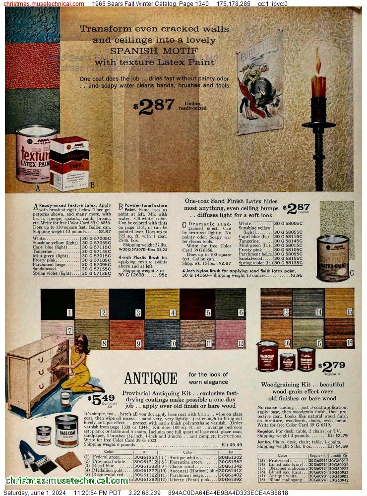 1965 Sears Fall Winter Catalog, Page 1340