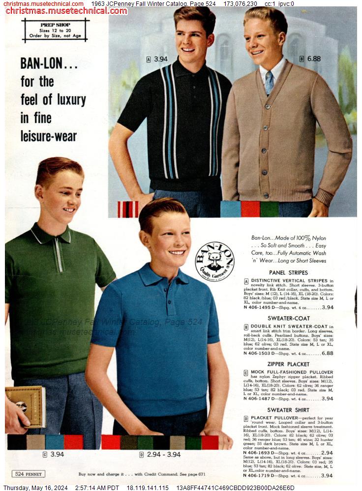 1963 JCPenney Fall Winter Catalog, Page 524