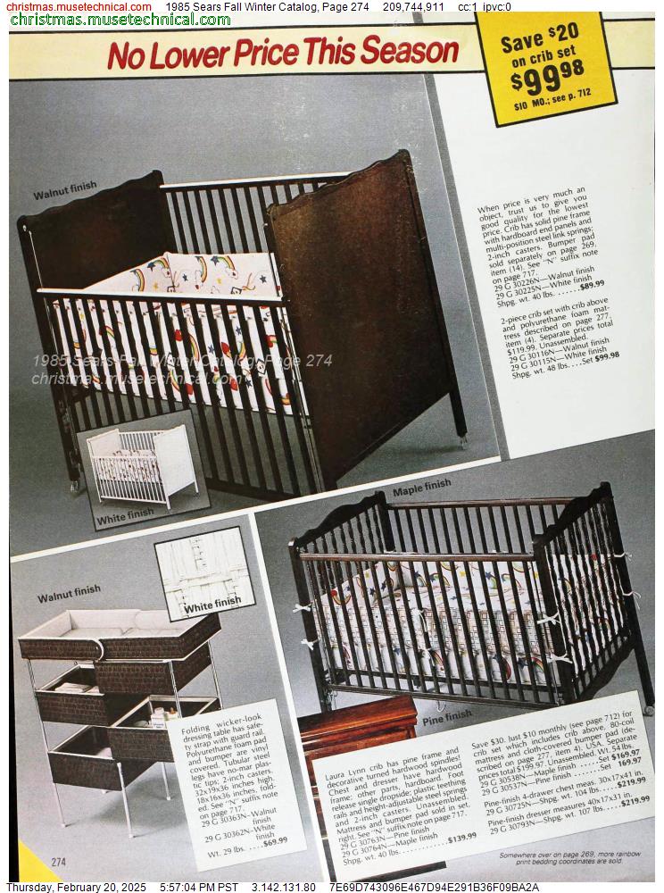 1985 Sears Fall Winter Catalog, Page 274