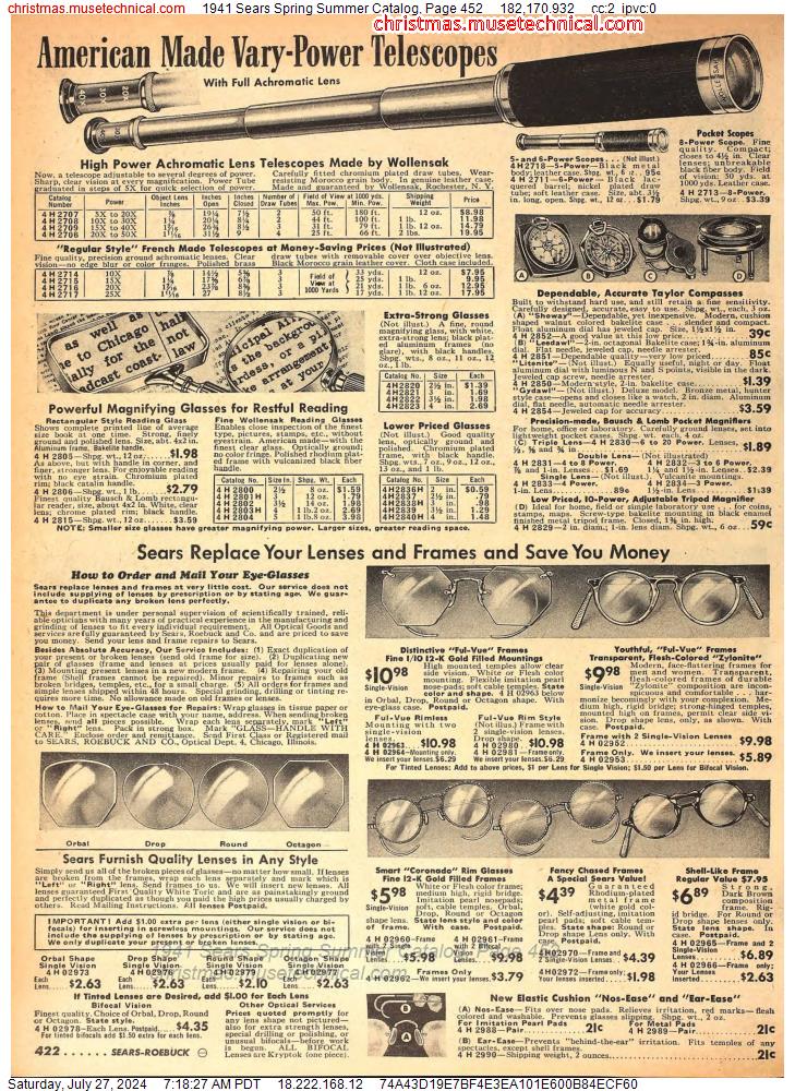1941 Sears Spring Summer Catalog, Page 452