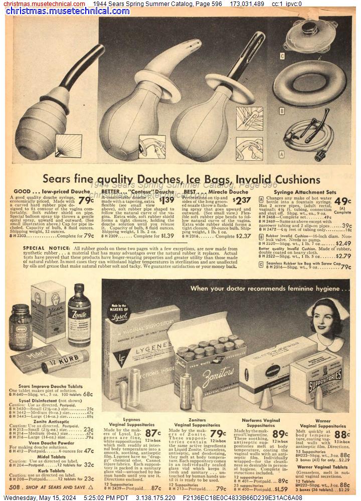 1944 Sears Spring Summer Catalog, Page 596