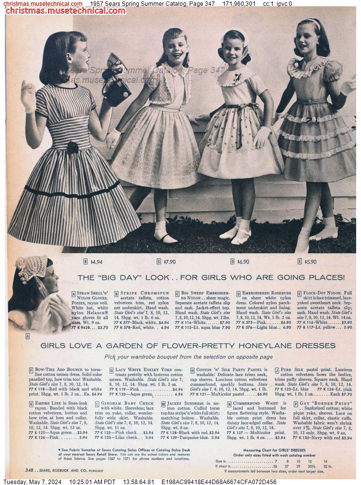 1957 Sears Spring Summer Catalog, Page 347