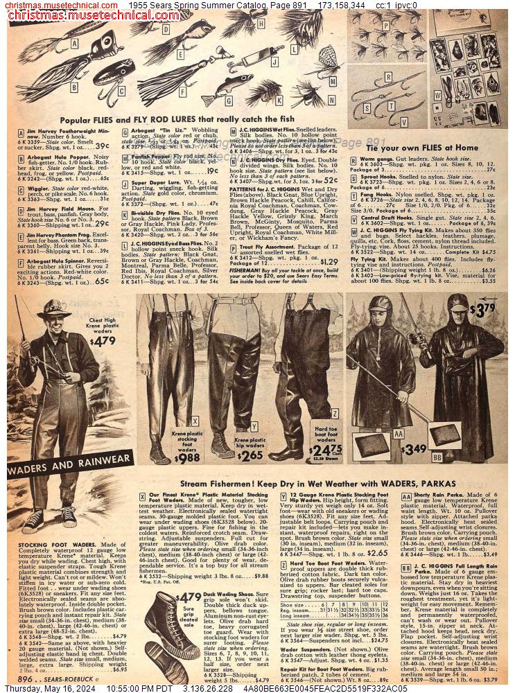 1955 Sears Spring Summer Catalog, Page 891