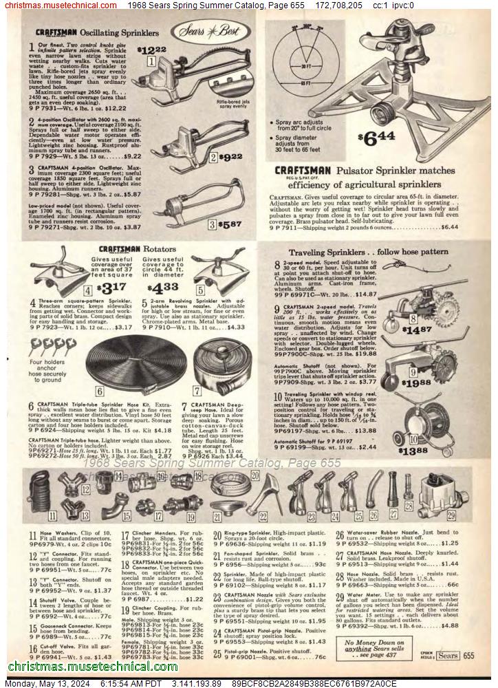 1968 Sears Spring Summer Catalog, Page 655