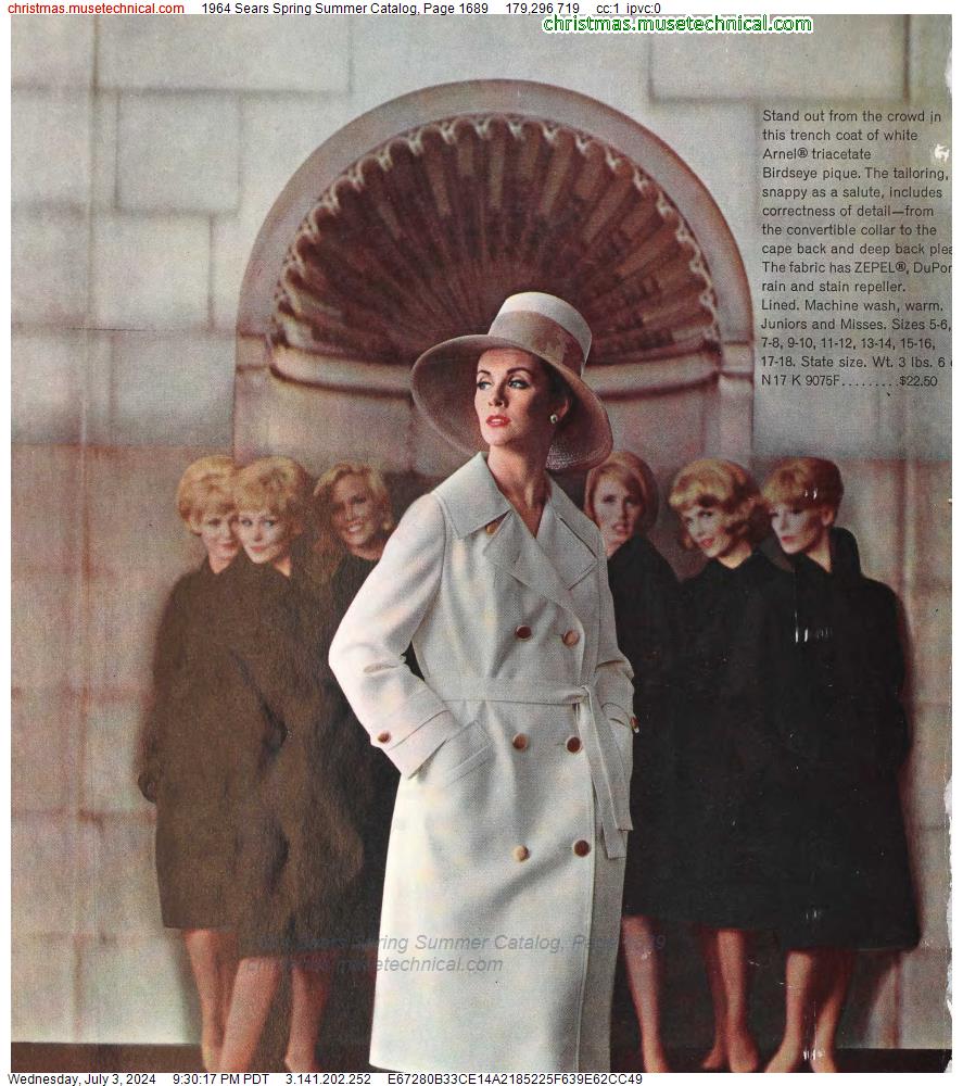 1964 Sears Spring Summer Catalog, Page 1689
